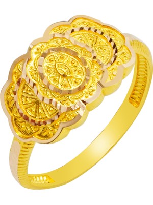 Rüya Kuyumculuk 14 Ayar Kaşlı Altın Yüzük