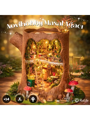 Novi Hobby Novihobby Masal Ağacı LED Işıklı Kendin Yap Minyatür Maket Seti Rolife Plastik Malzemeden 275 Parça