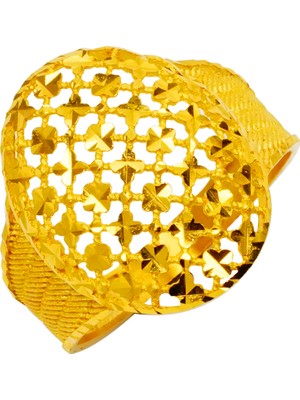 Rüya Kuyumculuk 14 Ayar Telkari Hasır Altın Yüzük