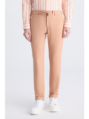 Twn Slim Fit Tarçın Armürlü Rayon Jogger Pantolon 2EC03KV723500