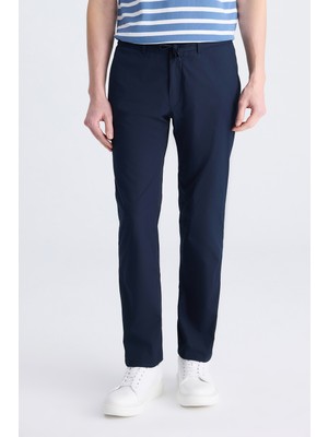 Twn Slim Fit Lacivert Düz Pamuklu Jogger Pantolon 4EC03S2263452