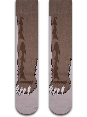 Neşeli Çoraplar Ayı Pençesi Renkli Unisex Çorap