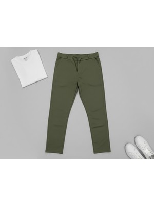 Kastrioti Erkek Slim Fit Beli Lastikli Esnek Chino Pantolon
