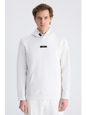 Twn Slim Fit Ekru Düz Örgü Pamuklu Sweatshirt 5ECE247020042