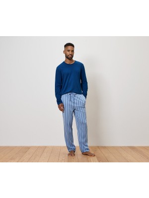 Tchibo Erkek Pijama Takımı, Mavi/çizgili