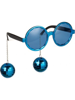 Calperia Mavi Renk Disko Toplu Küpeli Dkttk Yılbaşı Parti Gözlüğü