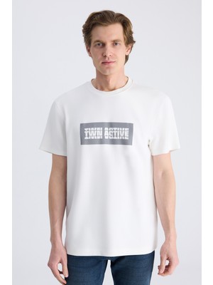 Twn Relaxed Fit Beyaz Düz Rayon T-Shirt