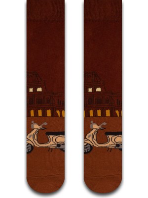 Neşeli Çoraplar Roma Sokakları Renkli Unisex Çorap