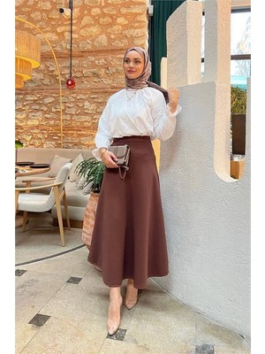 Dip Moda Kadın Bağlamalı Tesettür Etek RY075