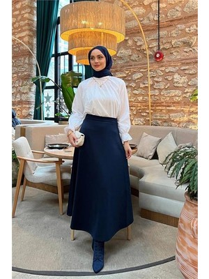 Dip Moda Kadın Bağlamalı Tesettür Etek RY075