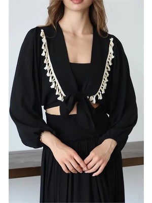 Dip Moda Kadın Yırtmaçlı Etekli Bohem Takım DPNP015