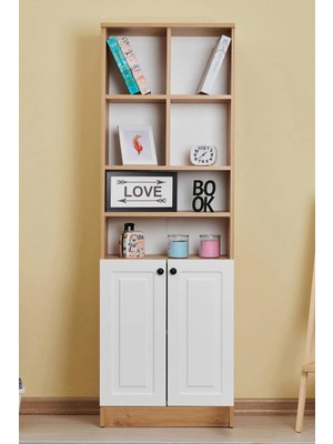 EUR043 2 Kapak Raflı Kitaplık