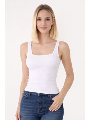 Nbb Beyaz Kare Yaka Seamless Body