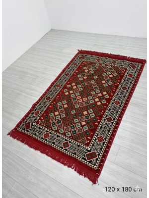 Bakırözü Home Pamuk Polyester Karışımlı Otantik Şark Köşesi Kilimi - Şili Modeli Yıkanabilir Kilim