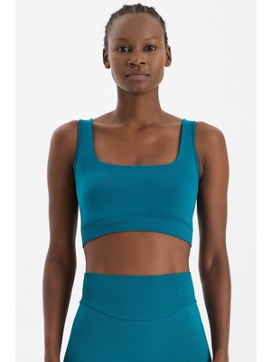 COMEUP U Yaka Kalın Askılı Pedli Sporcu Sütyeni Milenyum Yeşili