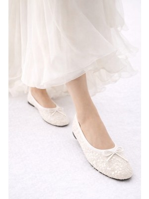 Slipcat Pullu Simli Payetli Toka Detaylı Kadın Şık Günlük Babet