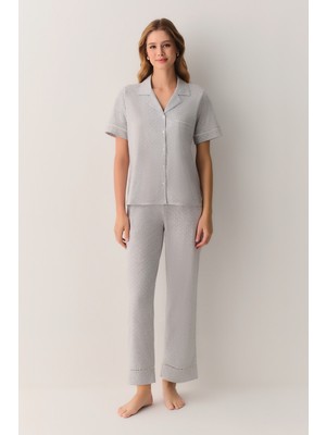 Suwen Pointella Gömlek Yaka Pijama Takımı