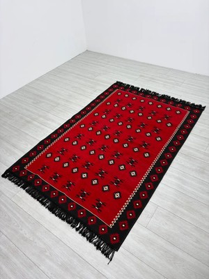 Bakırözü Home Pamuk Polyester Karışımlı Otantik Şark Köşesi Kilimi - Yemen Modeli Yıkanabilir Kilim