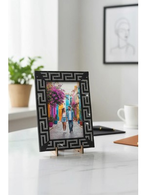 Fantastic 15X21 cm Dokuma Bordürlü Fotoğraf Çerçevesi - 3 Farklı Desen Seçeneği - 19,5X25 Dekoratif Çerçeve