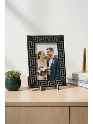 Fantastic 10X15 cm Dokuma Bordürlü Fotoğraf Çerçevesi - 5 Farklı Desen Seçeneği - 14X19 Lüks Dekoratif Çerçeve