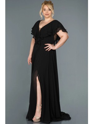 Abiyefon Yırtmaçlı Uzun Abiye Abu032