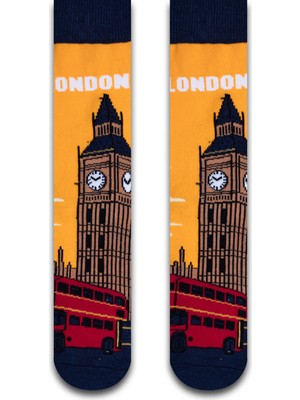 Neşeli Çoraplar London Renkli Unisex Çorap