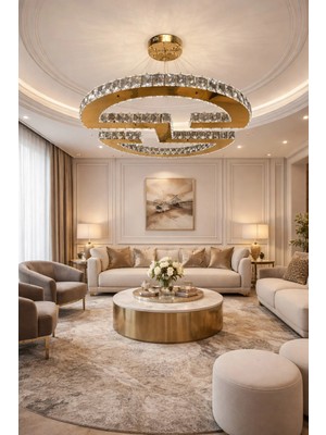 Kafkas 65LİK Aurora Gold Prestige Kristal Avize