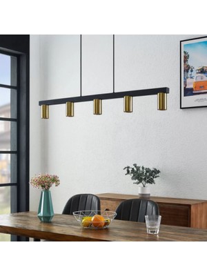 Ronisu Aydınlatma Elbrus 5 Spot Başlıklı Sıralı Avize Ra-Avz- 3051-64-87