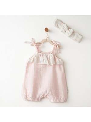 Andywawa Kız Bebek Tulum Takım Romper Band Set Muslin ANW-AC26618