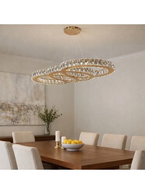 Kafkas 75LİK Audi Model Gold Modern Kristal Avize