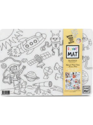 Aesco Funny Mat - Uzay ve Dinozorlar 25 x 35 cm
