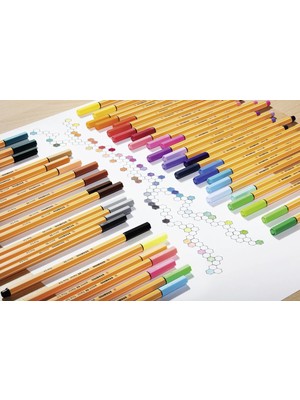 Stabilo Point 88 İnce Keçe Uçlu Kalem 1 Adet Erik Moru Renk 0,4 mm Uç Boyutu