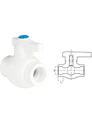 Belle Fusion Mey Ithalat® Ege Yıldız Pprc 40 mm Küresel Vana Gri