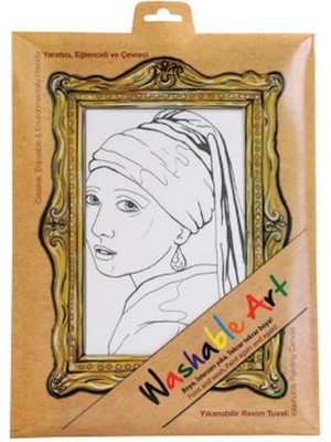 Aesco Funny Mat - Johannes Vermeer Gırl Wıth A Pearl Earrıng 25 x 35 cm