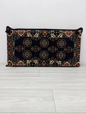 Bakırözü Home Şark Köşesi Takımı Sırt Dayama Yastığı Lacivert Buhara Modeli (Sünger Dahil) 42 x 92 x 10 cm