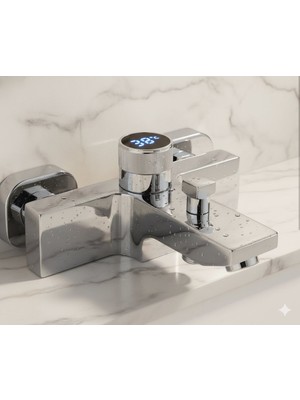 STECELL Termostatik Dijital Banyo Bataryası