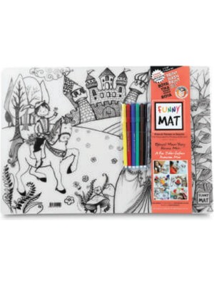 Aesco Funny Mat - Prens & Prenses ve Dansçılar 6'lı Kalem Hediyeli 30 x 40 cm
