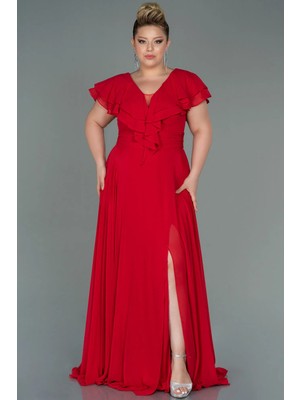 Abiyefon Yırtmaçlı Uzun Abiye Abu032