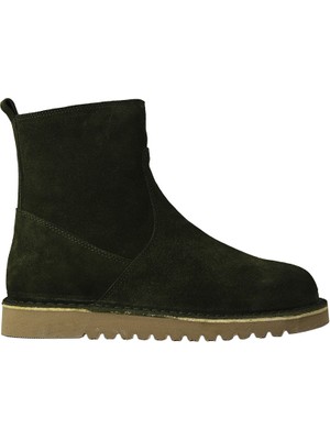 Hobby Kadın Hakiki Süet Deri Fermuarlı Içi Sıcak Astarlı Düz Bot