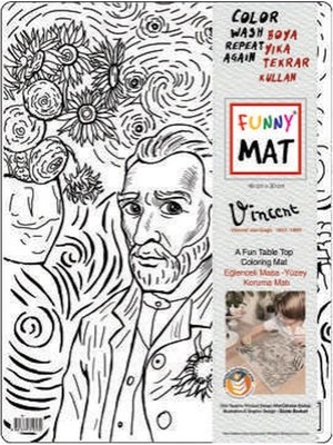 Aesco Funny Mat - Vıncent Van Gogh 30 x 40 cm