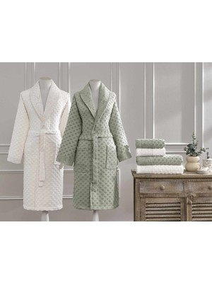 Özdilek Mıstıco Krem-Yeşil Aile Seti