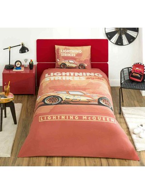 Özdilek Disney Nevresim Takımı  Ranforce Tek Kişilik Kırmızı Cars Strıkes