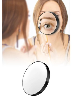 Omilife 10x Büyüteçli Vantuzlu Makyaj Aynası Tıraş Aynası Banyo Duvar Aynası 9 cm