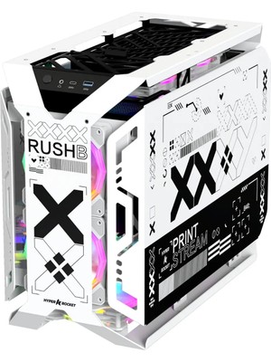 Hyper Rocket X-ERA Print Stream M-ATX 6 Argb Fan Open Frame Oyuncu Kasası