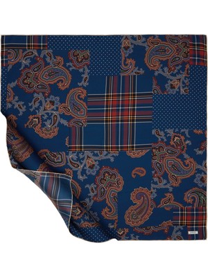 İpekevi Patchwork Desenli Tivil Ipek Eşarp