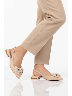 Ayakmod Bej Davet Özel Gün Kadın Abiye Ayakkabı 606058 Z