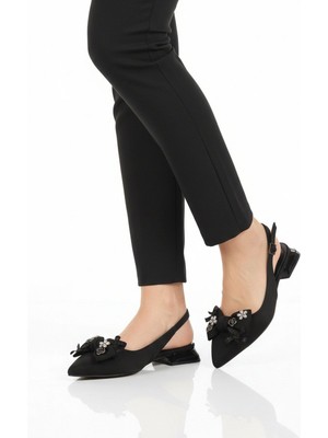 Ayakmod Siyah Davet Özel Gün Kadın Abiye Ayakkabı 606058 Z