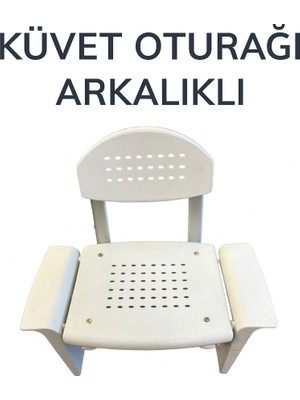 Onno Küvet Oturağı Arkalıklı Beyaz