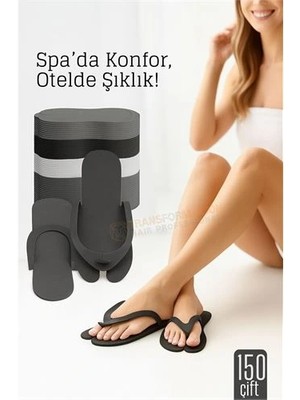 Belle Fusion Mey Ithalat®  Tek Kullanımlık Spa Otel  Pedikür Terliği  150 Çift 2 mm Kalınlık