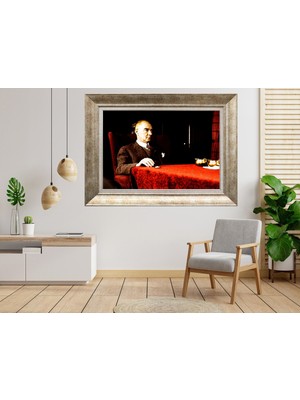 Giyense Gümüş Çerçeveli Atatürk Tablo D245